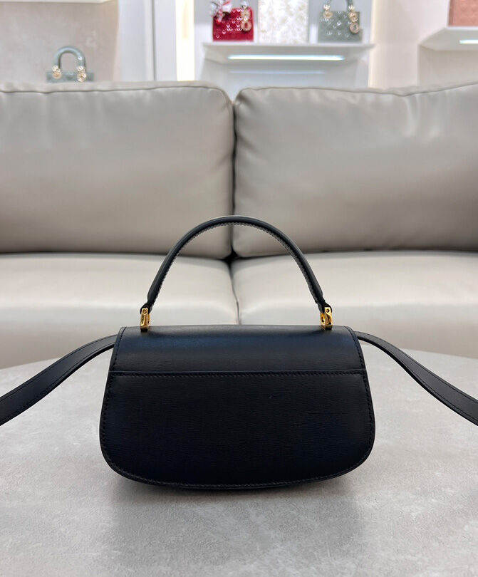 Christian Dior Small 30 Montaigne Avenue Top Handle Bag Black